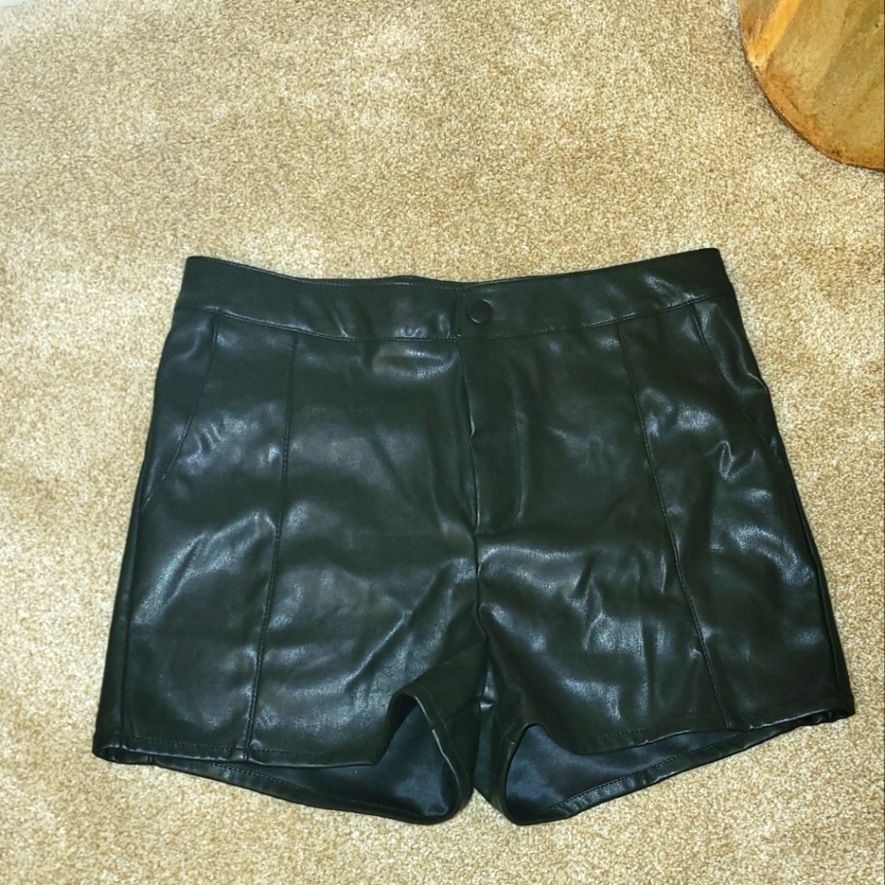 Womens leather shorts